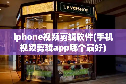 iphone视频剪辑软件(手机视频剪辑app哪个最好)