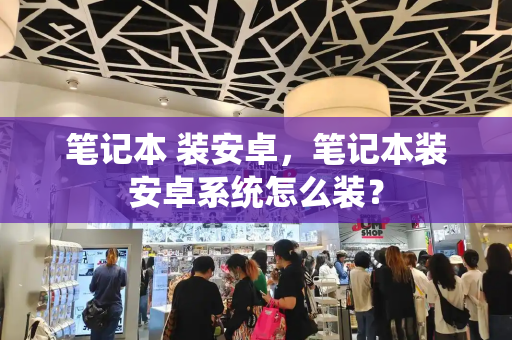 笔记本 装安卓，笔记本装安卓系统怎么装？-第1张图片-星选测评