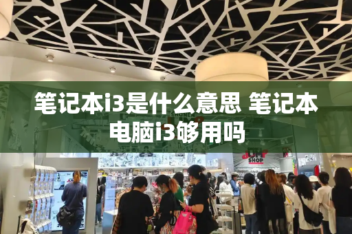 笔记本i3是什么意思 笔记本电脑i3够用吗