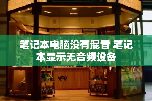 笔记本电脑没有混音 笔记本显示无音频设备