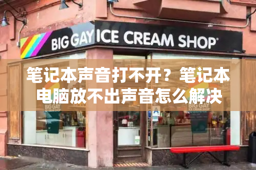 笔记本声音打不开？笔记本电脑放不出声音怎么解决-第1张图片-星选测评