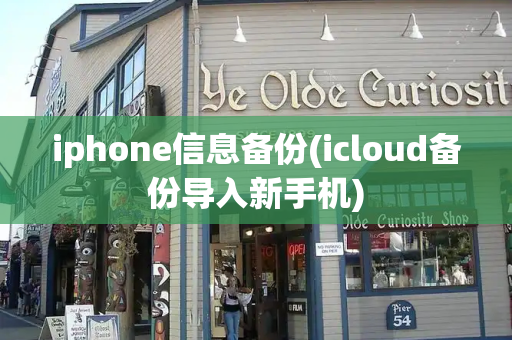 iphone信息备份(icloud备份导入新手机)