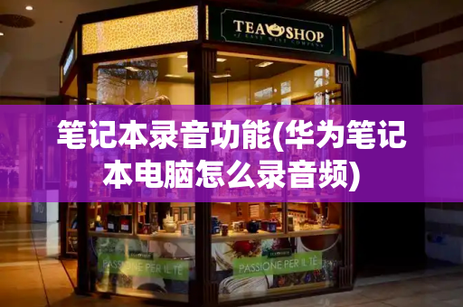 笔记本录音功能(华为笔记本电脑怎么录音频)