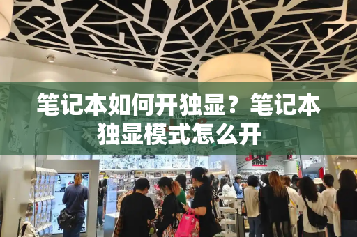 笔记本如何开独显？笔记本独显模式怎么开