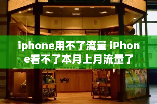 iphone用不了流量 iPhone看不了本月上月流量了-第1张图片-星选测评