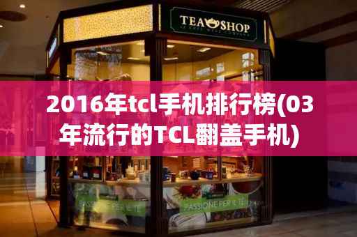 2016年tcl手机排行榜(03年流行的TCL翻盖手机)