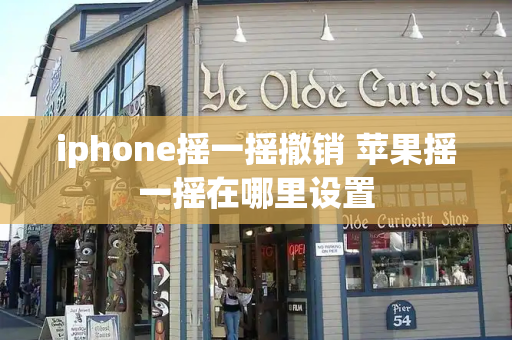 iphone摇一摇撤销 苹果摇一摇在哪里设置