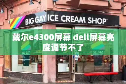戴尔e4300屏幕 dell屏幕亮度调节不了