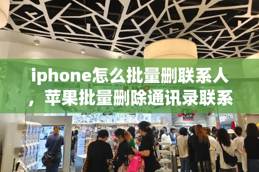 iphone怎么批量删联系人，苹果批量删除通讯录联系人-第1张图片-星选测评