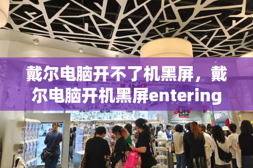 戴尔电脑开不了机黑屏，戴尔电脑开机黑屏entering