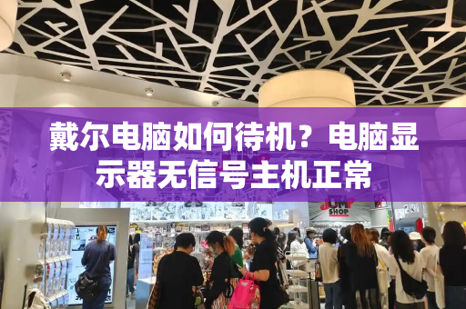 戴尔电脑如何待机？电脑显示器无信号主机正常