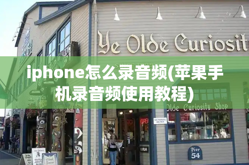 iphone怎么录音频(苹果手机录音频使用教程)