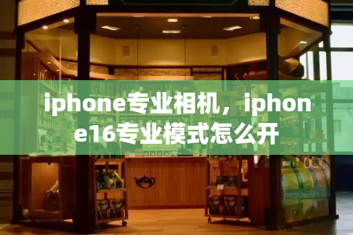 iphone专业相机，iphone16专业模式怎么开