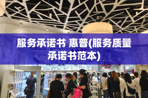 服务承诺书 惠普(服务质量承诺书范本)