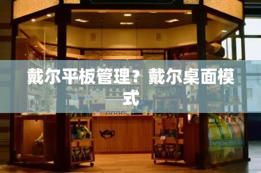 戴尔平板管理？戴尔桌面模式-第1张图片-星选测评