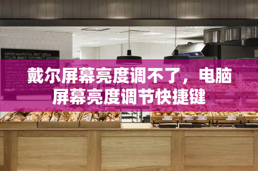 戴尔屏幕亮度调不了，电脑屏幕亮度调节快捷键