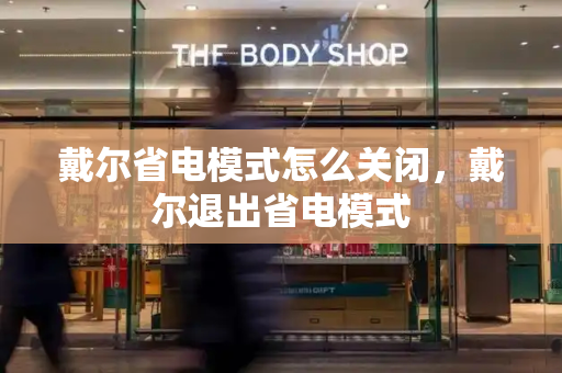 戴尔省电模式怎么关闭，戴尔退出省电模式