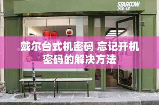 戴尔台式机密码 忘记开机密码的解决方法-第1张图片-星选测评