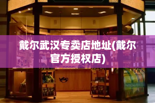 戴尔武汉专卖店地址(戴尔官方授权店)
