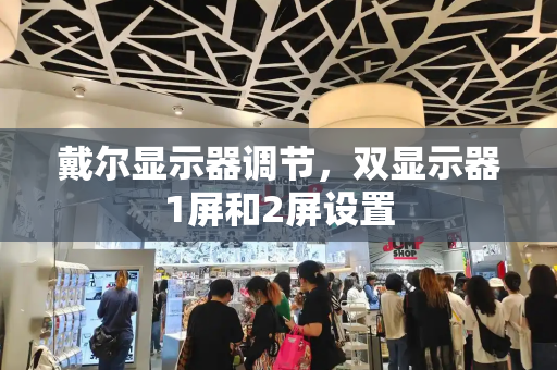 戴尔显示器调节，双显示器1屏和2屏设置