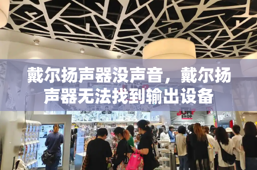戴尔扬声器没声音，戴尔扬声器无法找到输出设备