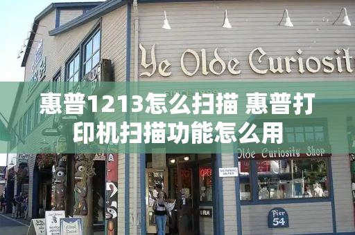 惠普1213怎么扫描 惠普打印机扫描功能怎么用-第1张图片-星选测评