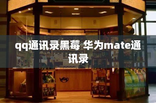 qq通讯录黑莓 华为mate通讯录
