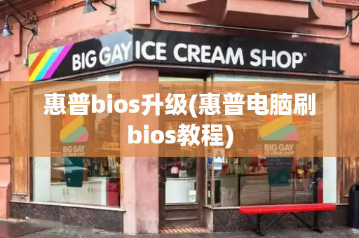 惠普bios升级(惠普电脑刷bios教程)