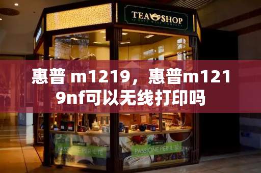 惠普 m1219，惠普m1219nf可以无线打印吗