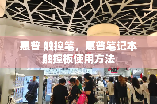 惠普 触控笔，惠普笔记本触控板使用方法-第1张图片-星选测评