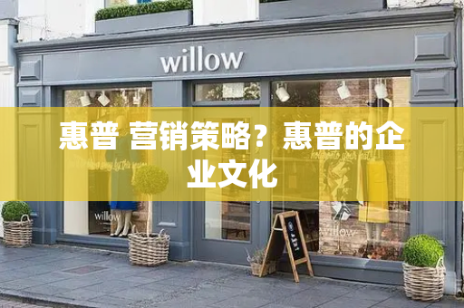 惠普 营销策略？惠普的企业文化
