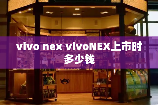 vivo nex vivoNEX上市时多少钱