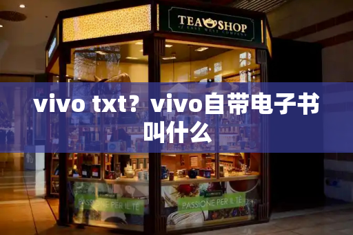 vivo txt？vivo自带电子书叫什么