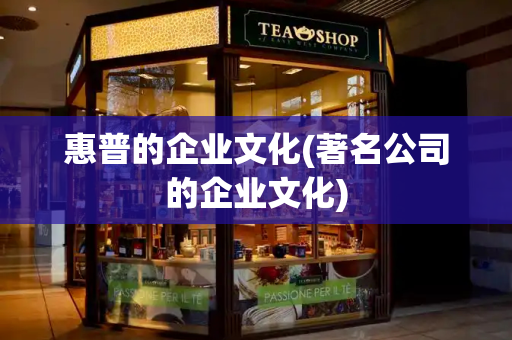 惠普的企业文化(著名公司的企业文化)-第1张图片-星选测评