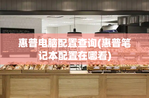 惠普电脑配置查询(惠普笔记本配置在哪看)-第1张图片-星选测评