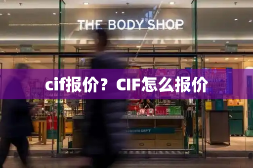 cif报价？CIF怎么报价-第1张图片-星选测评