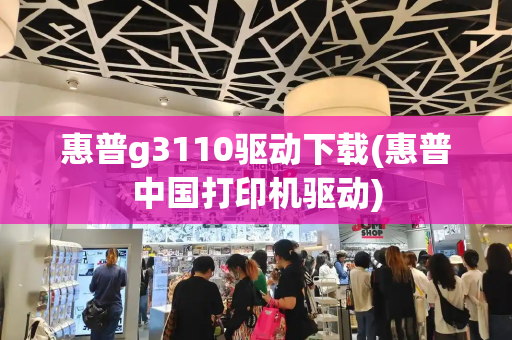 惠普g3110驱动下载(惠普中国打印机驱动)
