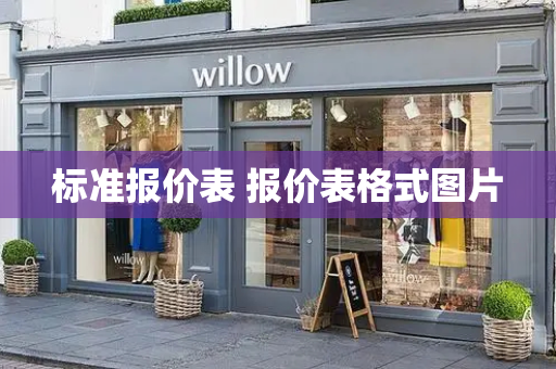 标准报价表 报价表格式图片-第1张图片-星选测评
