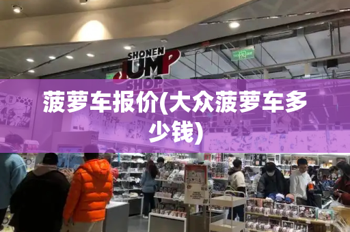 菠萝车报价(大众菠萝车多少钱)-第1张图片-星选测评