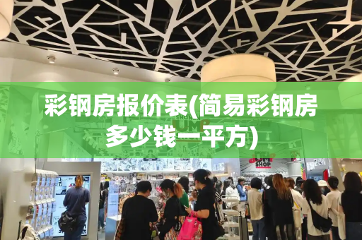 彩钢房报价表(简易彩钢房多少钱一平方)