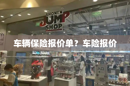 车辆保险报价单？车险报价-第1张图片-星选测评