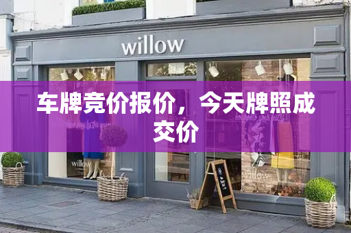 车牌竞价报价，今天牌照成交价
