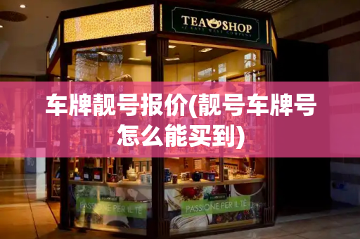 车牌靓号报价(靓号车牌号怎么能买到)