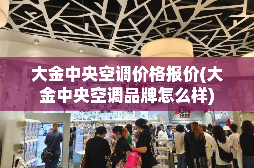 大金中央空调价格报价(大金中央空调品牌怎么样)