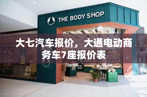 大七汽车报价，大通电动商务车7座报价表