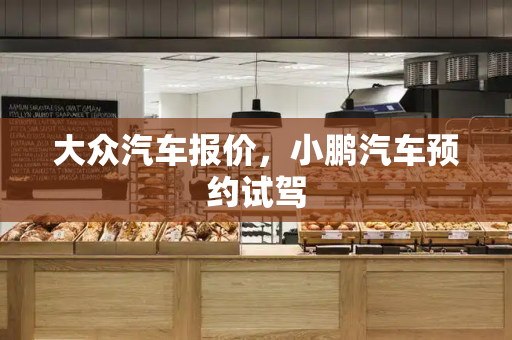 大众汽车报价，小鹏汽车预约试驾