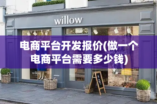 电商平台开发报价(做一个电商平台需要多少钱)