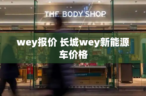 wey报价 长城wey新能源车价格