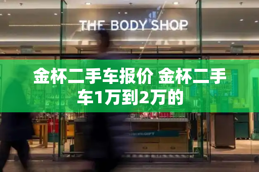 金杯二手车报价 金杯二手车1万到2万的-第1张图片-星选测评