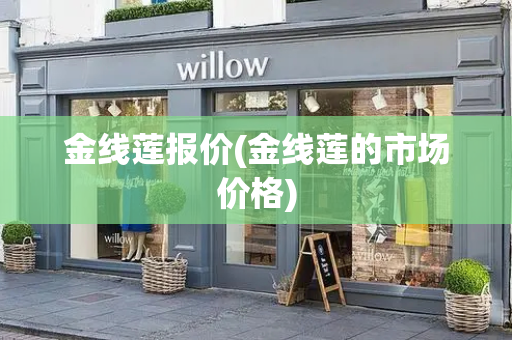 金线莲报价(金线莲的市场价格)-第1张图片-星选测评
